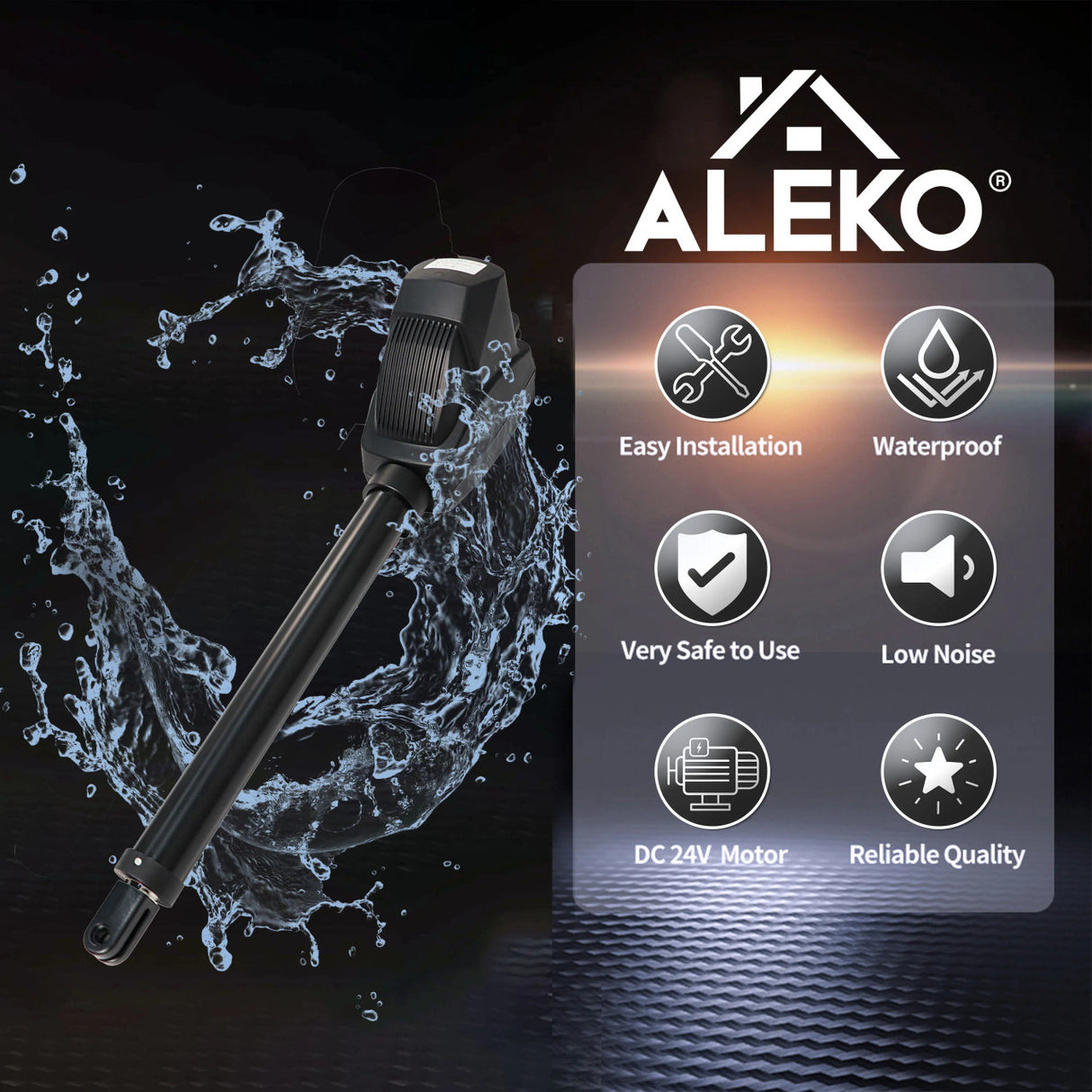Aleko Single Swing Gate Operator - AS600 ACDC - Accessory Kit ACC4