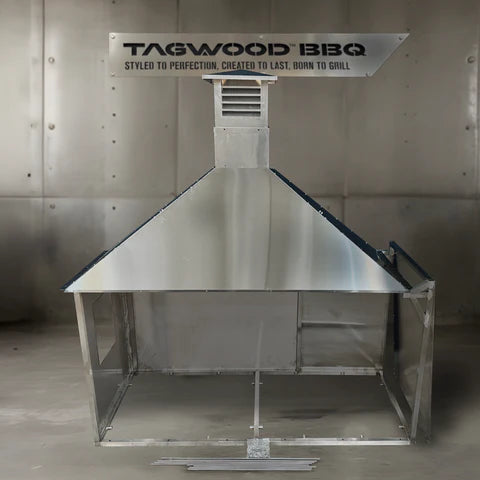 Stainless Steel Grill-Mounted Smoke Hood Tagwood ASH08 Compatible with BBQ06SS or BBQ08SS built-in grills