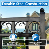 18'x6' Steel Dual Swing Driveway Gate - PARIS Style