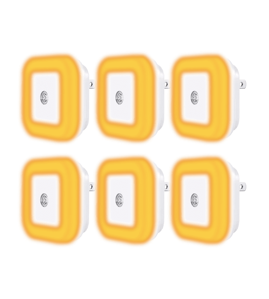 Hooga Amber Plug-in Night Lights (6pk)