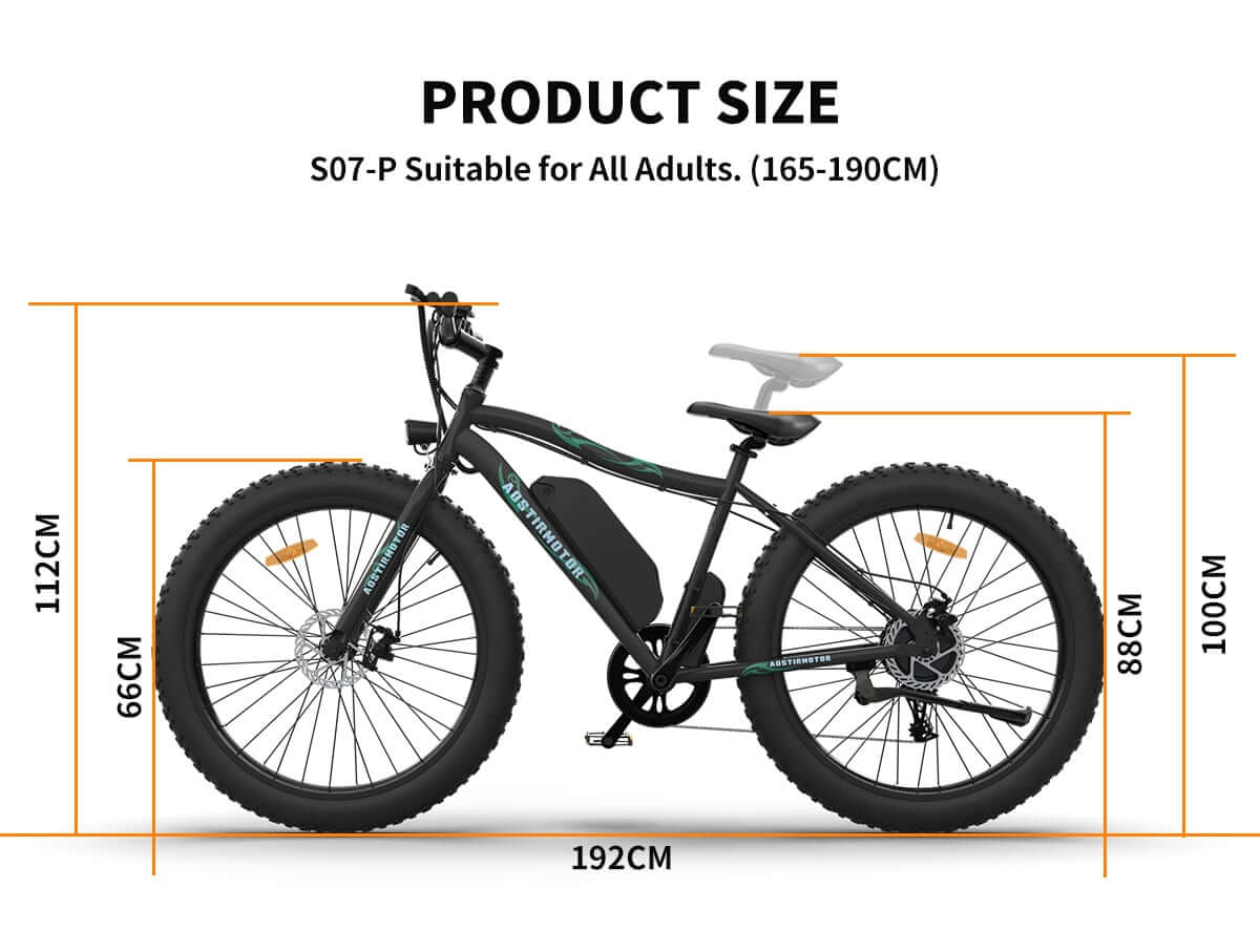 Aostirmotor S07-P 500W 36V Fat Tire Electric Mountain Bike