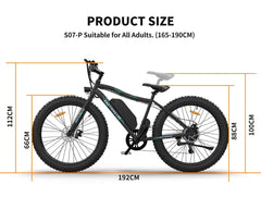 Aostirmotor S07-P 500W 36V Fat Tire Electric Mountain Bike