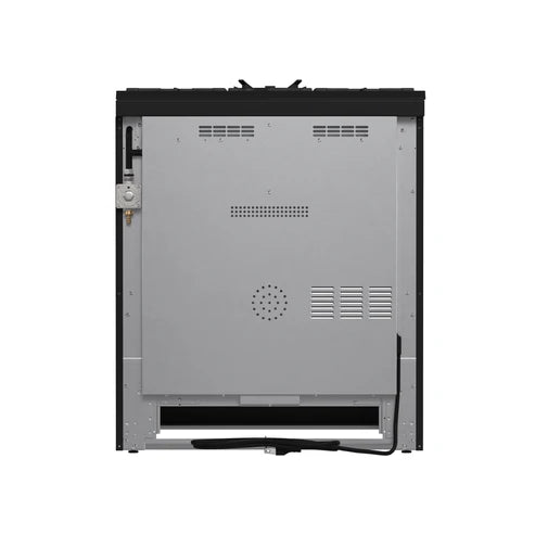 FORNO Espresso Leonardo 30" 5 cu. ft. Gas Range in Black with Silver Handles, FFSGS1116-30BLK