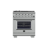FORNO Capriasca 30″ 4.32 cu. ft. Gas Range with 5 Italian Burners in Stainless Steel, FFSGS6260-30