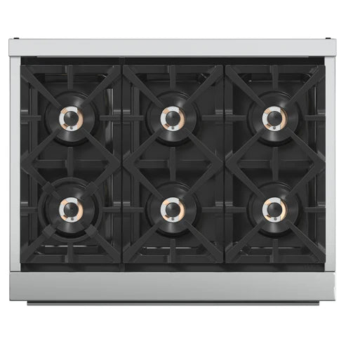 FORNO Capriasca 36" 5.36 cu. ft. Gas Range with 6 Italian Burners in Stainless Steel, FFSGS6260-36