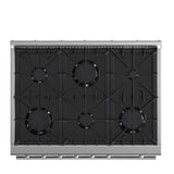 FORNO Marco 36" 5.36 cu.ft. Gas Range with 6 Burners and Built-In Temperature Gauge, FFSGS6277-36