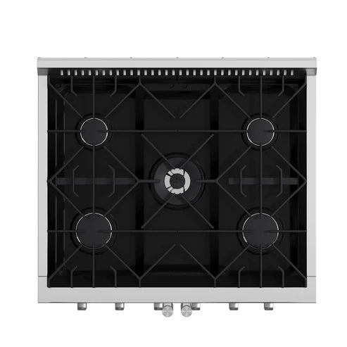 FORNO Galiano 30" 4.32 cu. ft. Freestanding Gas Range with French Door and 5 Burners, FFSGS6444-30