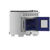 FORNO Capriasca 36" 5.36 cu. ft. Professional Gas Range with French Door and 6 Sealed Burners, FFSGS6460-36