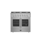FORNO Galiano 36" 5.36 cu. ft. Freestanding Gas Range with French Door and 6 Burners, FFSGS6444-36