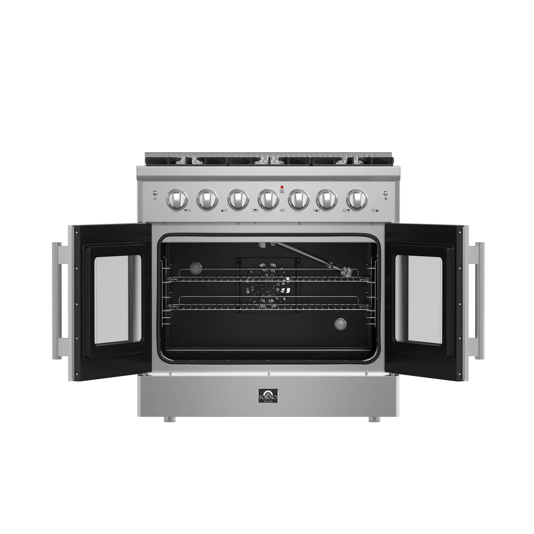 FORNO Galiano 36" 5.36 cu. ft. Freestanding Gas Range with French Door and 6 Burners, FFSGS6444-36