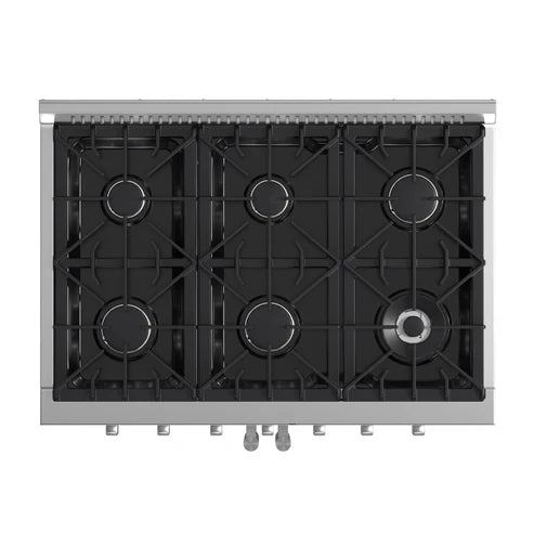 FORNO Galiano 36" 5.36 cu. ft. Freestanding Gas Range with French Door and 6 Burners, FFSGS6444-36