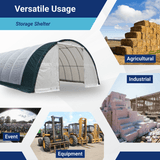 Single Truss Arch Storage Shelter W30'xL65'xH15'