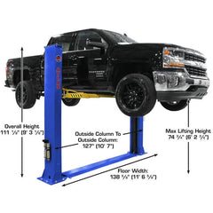 Atlas Platinum PVL9BP ALI Certified 9,000 lb Baseplate 2 Post Lift