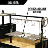 Premium Freestanding Grill Four Cooking Zones Cold-Roll Steel 304 Stainless Steel Tagwood BBQ03SI
