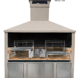 Tagwood BBQ Insert Style Argentine Santa Maria Wood Fire & Charcoal Gaucho Grill without firebricks | BBQ09SS -
