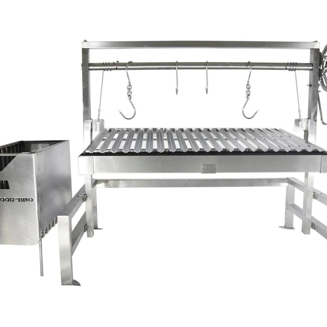 Tagwood BBQ Insert Style Argentine Santa Maria Wood Fire & Charcoal Gaucho Grill without firebricks | BBQ09SS -
