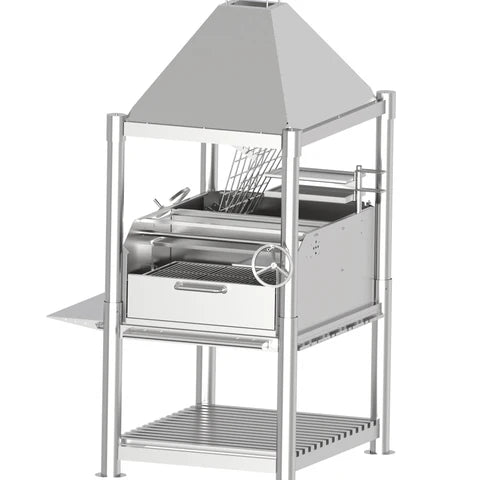 Argentine Santa Maria BBQ Grill All Stainless Steel with Brasero and Accessories Tagwood BBQ12SS