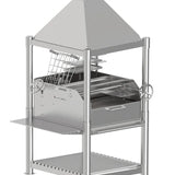 Argentine Santa Maria BBQ Grill All Stainless Steel with Brasero and Accessories Tagwood BBQ12SS