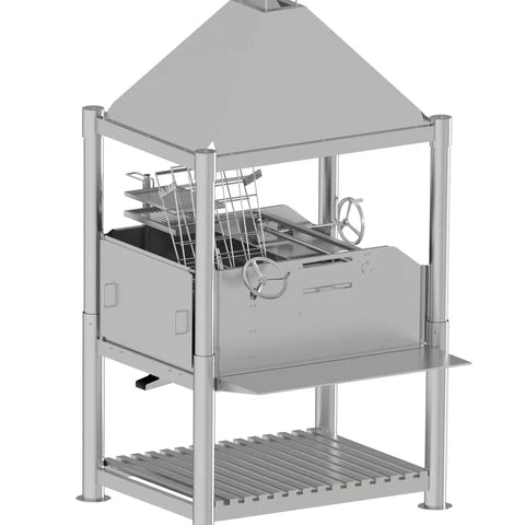 Argentine Santa Maria BBQ Grill All Stainless Steel with Brasero and Accessories Tagwood BBQ12SS
