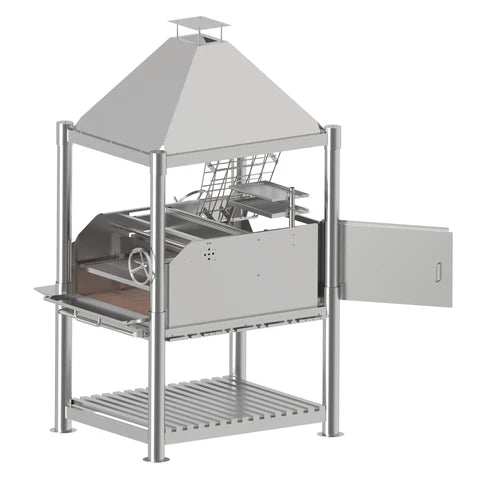 Argentine Santa Maria BBQ Grill All Stainless Steel with Brasero and Accessories Tagwood BBQ12SS
