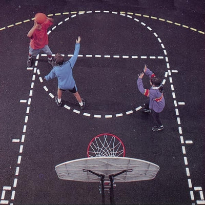 Basketball Court Stencil