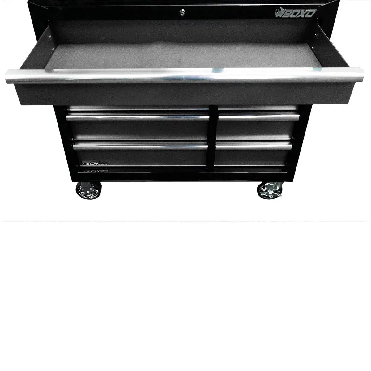 Boxo Tech Series | 41" 19-Drawer Rolling Tool Box | Black