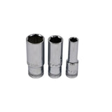 Boxo 16-Piece 1/2" Drive Metric 6-Point Deep Socket Set | 1/3 Drawer EVA Foam