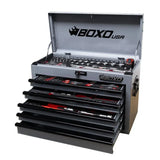 Boxo MotoBox | 103-Piece Metric Motorcycle Tool Set with 5-Drawer Hand Carry Tool Box