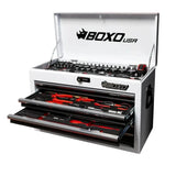 Boxo MotoBox | 103-Piece Metric Motorcycle Tool Set with 5-Drawer Hand Carry Tool Box
