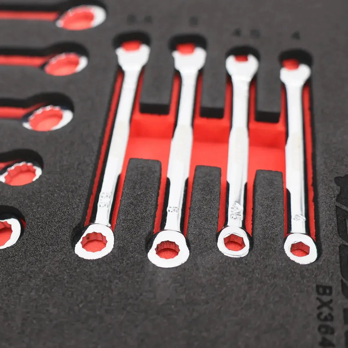Boxo 10-Piece Metric Mini Open Box End Combination Wrench Set | 1/9 Drawer EVA Foam