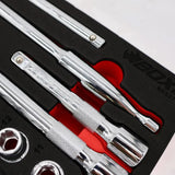 Boxo 29-Piece 1/2" Drive 6-Point Metric Socket Set | 1/3 Drawer EVA Foam