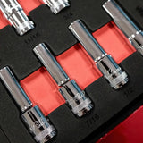 Boxo 14-Piece 1/2" Drive 6-Point SAE Deep Socket Set | 1/3 Drawer EVA Foam