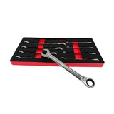 Boxo 9-Piece SAE Reversible Ratcheting Wrench Set | 1/3rd EVA Foam