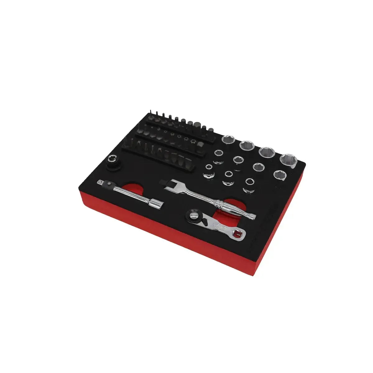 Boxo 45-Piece Super Stubby Metric Ratchet Set | 1/9 Drawer EVA Foam