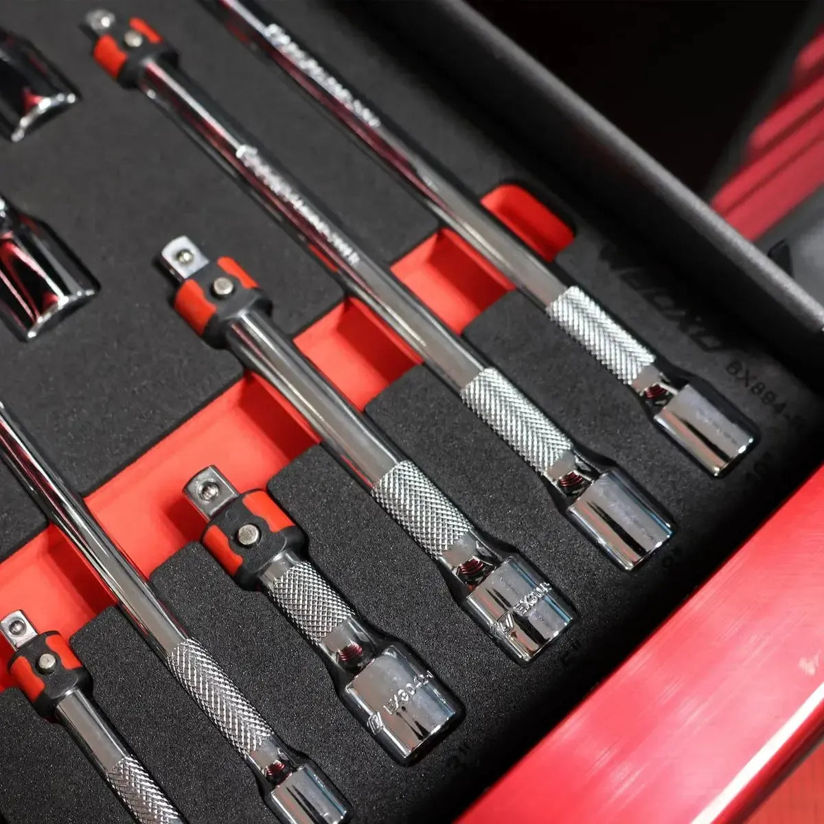 Boxo 11-Piece Master Quick Release Locking Extension Bar Set | 1/3 Drawer EVA Foam
