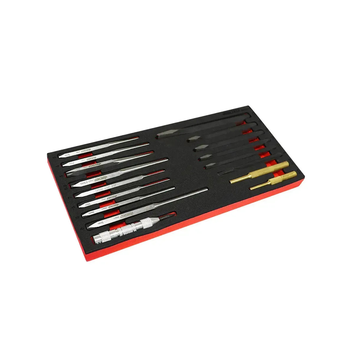 Boxo 17-Piece Punch & Chisel Set | 1/3 Drawer EVA Foam