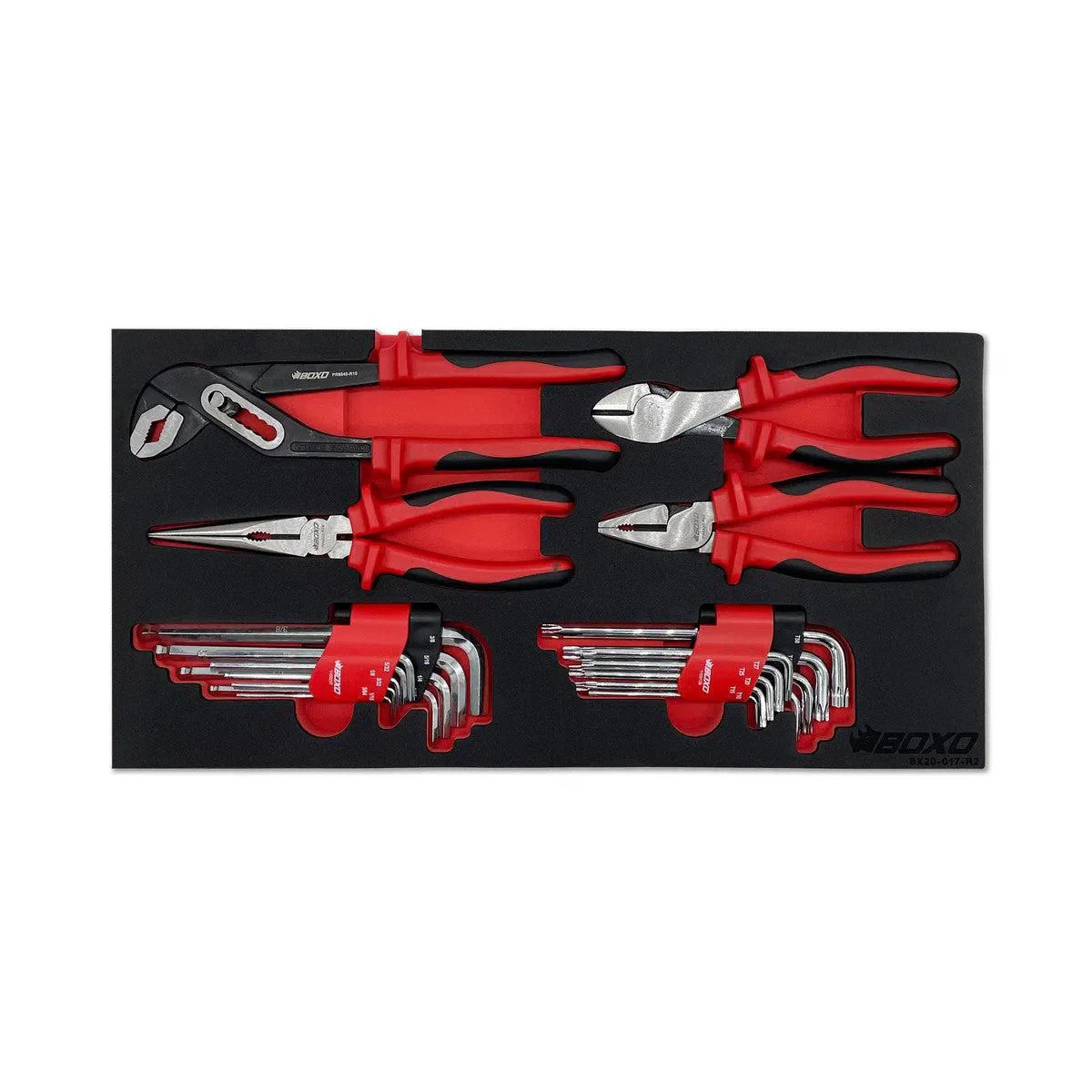 Boxo 117-Piece SAE Tool Set for 3-Drawer Hand Carry Box
