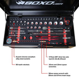 Boxo MotoBox | Ricky Carmichael 26" 5-Drawer Portable Tool Box with 103-Piece Metric Motorcycle Tool Set
