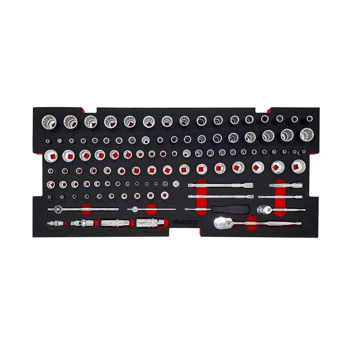 Boxo 227-Piece Metric and SAE Combo 5-Drawer Hand Carry Tool Box