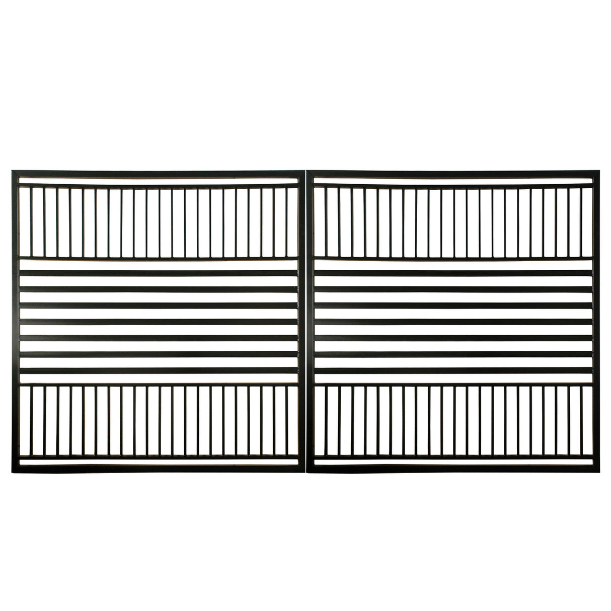 Aleko Steel Dual Swing Driveway Gate - Barcelona Style - 12 x 6 Feet