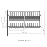 Aleko Steel Dual Swing Driveway Gate - Barcelona Style - 12 x 6 Feet