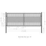 Aleko Steel Dual Swing Driveway Gate - Barcelona Style - 16 x 6 Feet