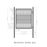 Aleko Steel Dual Swing Driveway Gate with Pedestrian Gate – Barcelona Style - 12 ft.