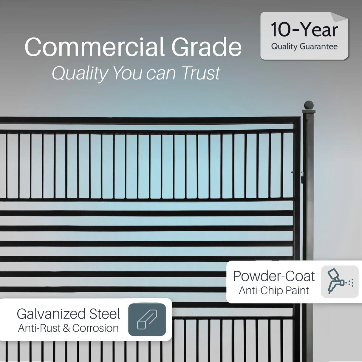 Aleko Steel Dual Swing Driveway Gate - Barcelona Style - 14 x 6 Feet