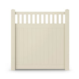Aleko 6’ x 6’ Vinyl Semi-Private Fence – Sand - Denver Series