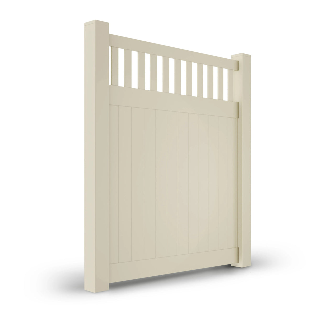 Aleko 6’ x 6’ Vinyl Semi-Private Fence – Sand - Denver Series