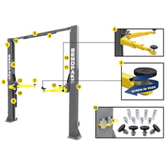 BendPak 10AP-168 10,000lb 2 Post Lift - ALI Certified, Extra Tall