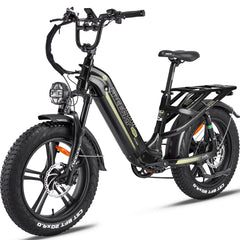 FREESKY Rocky 750 w Ready to Ride Step Thru Ebike 20x4 Electric Cargo eBike