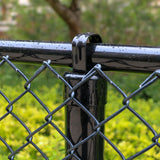 Aleko Galvanized Steel Chain Link Fence Kit – 6x50 ft. – 7 Gauge – Black