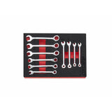 Boxo 10-Piece Metric Mini Open Box End Combination Wrench Set | 1/9 Drawer EVA Foam